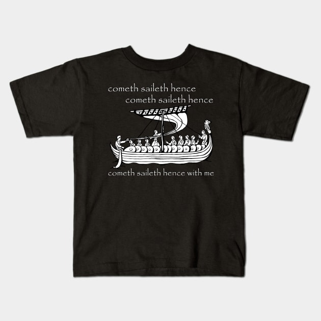 Sail away with me Kids T-Shirt by sqgeek